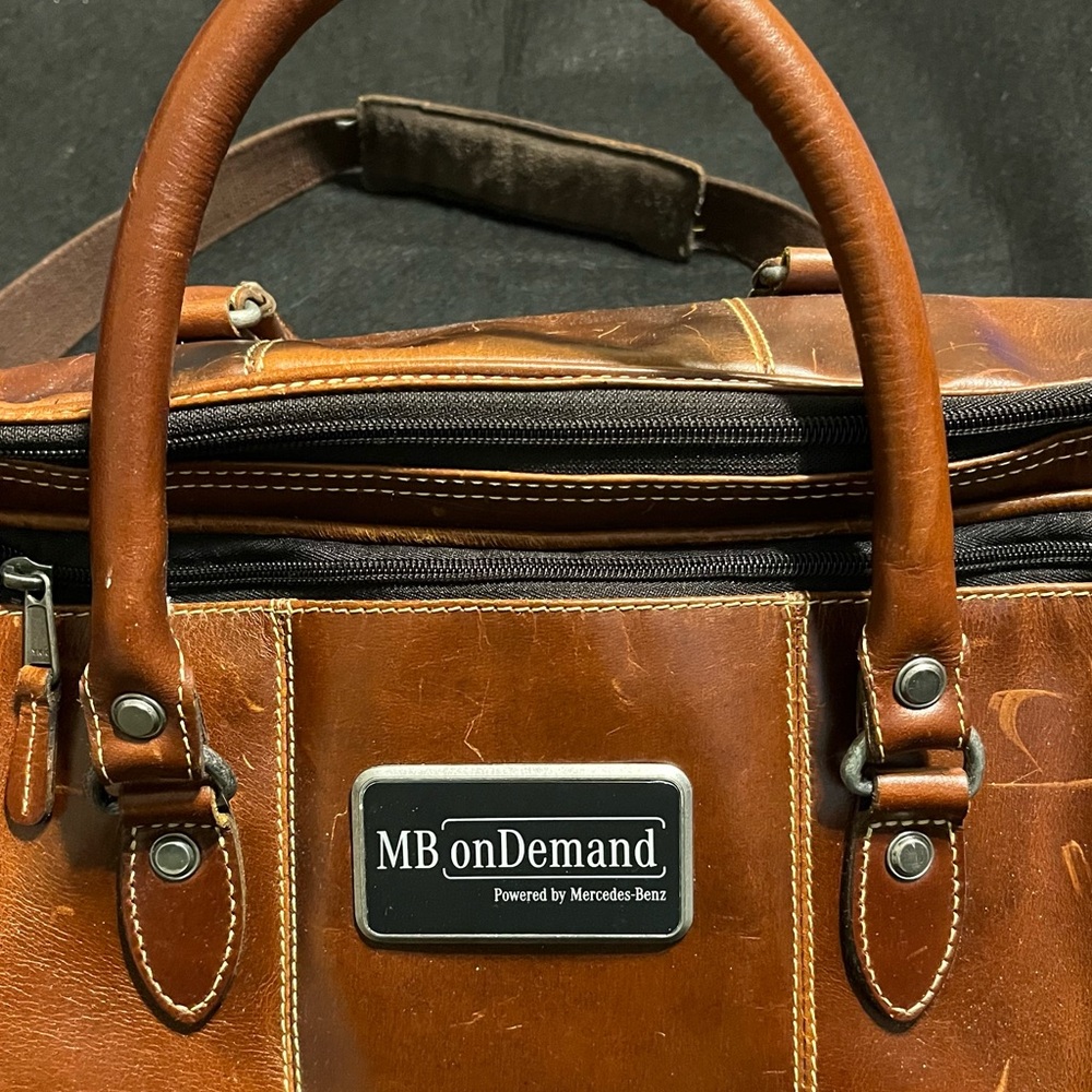Brown Leather Men's Bag - Picture 4 of 10